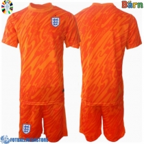 Fotballdrakt Barn England Keeper Hjemmedraktsett EM 2024 Kortermet (+ Korte bukser)